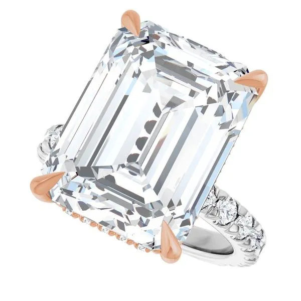 Claw-Prong Hidden Halo-Style Engagement Ring Image 5 Don's Jewelry & Design Washington, IA