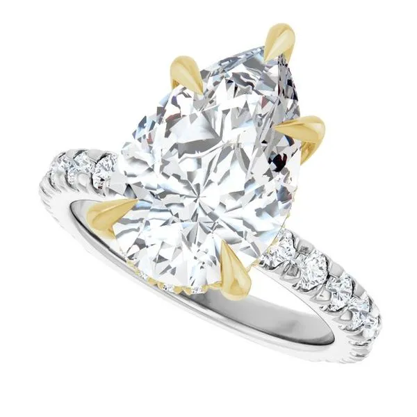 Claw-Prong Hidden Halo-Style Engagement Ring Image 5 Futer Bros Jewelers York, PA