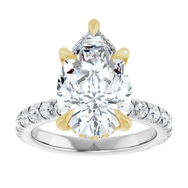 Claw-Prong Hidden Halo-Style Engagement Ring Image 3 Futer Bros Jewelers York, PA
