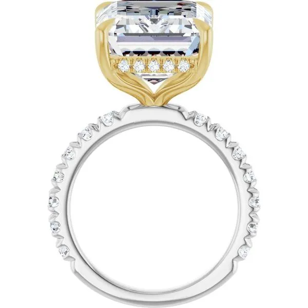 Claw-Prong Hidden Halo-Style Engagement Ring Image 2 JF Jones Jewelers Rochester, NY