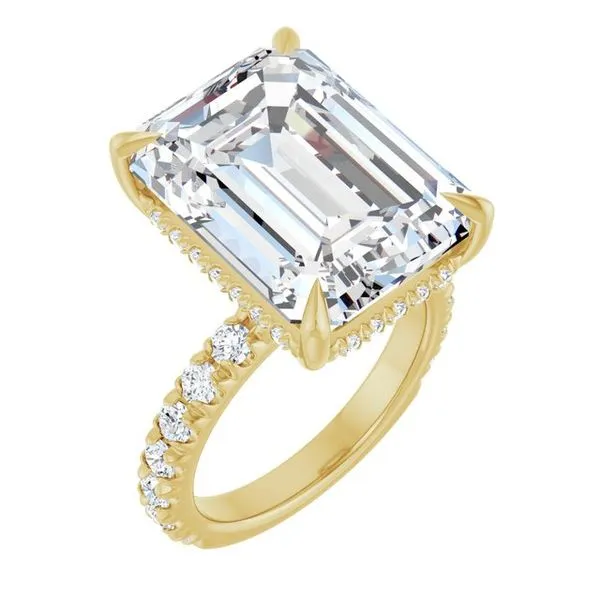Claw-Prong Hidden Halo-Style Engagement Ring Berilian Jewelers Folsom, CA