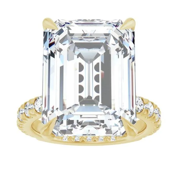 Claw-Prong Hidden Halo-Style Engagement Ring Image 3 Don's Jewelry & Design Washington, IA