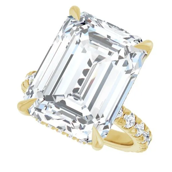 Claw-Prong Hidden Halo-Style Engagement Ring Image 5 Clater Jewelers Louisville, KY