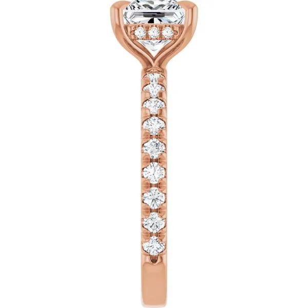 Claw-Prong Hidden Halo-Style Engagement Ring Image 4 Jimmy Smith Jewelers Decatur, AL