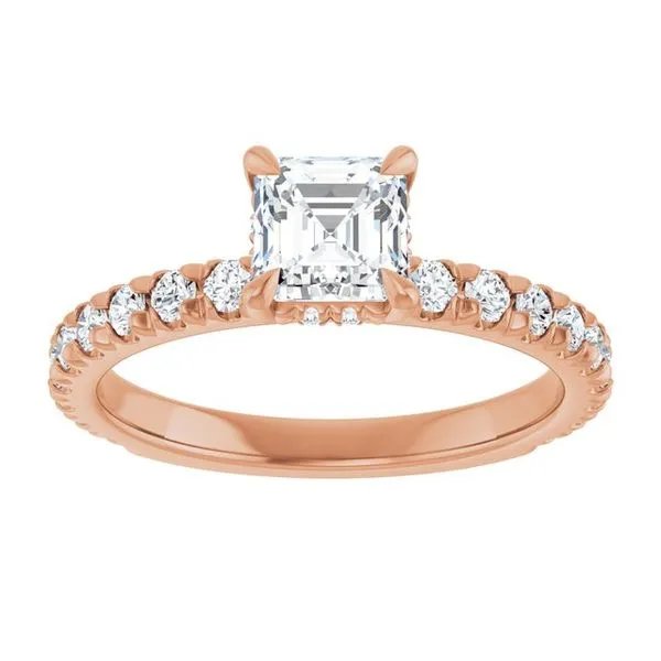 Claw-Prong Hidden Halo-Style Engagement Ring Image 3 The Ring Austin Round Rock, TX