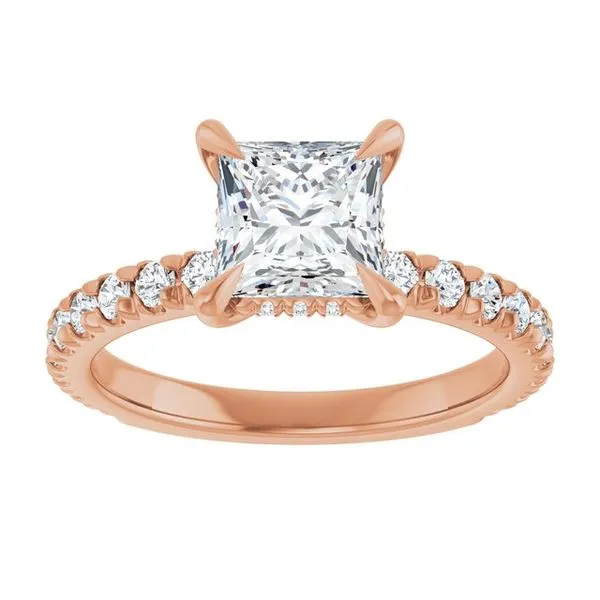 Claw-Prong Hidden Halo-Style Engagement Ring Image 3 Futer Bros Jewelers York, PA