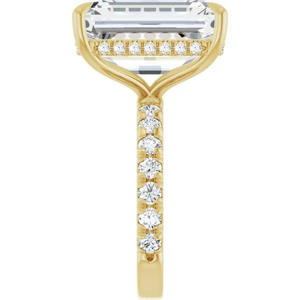 Claw-Prong Hidden Halo-Style Engagement Ring Image 4 Mark Jewellers La Crosse, WI