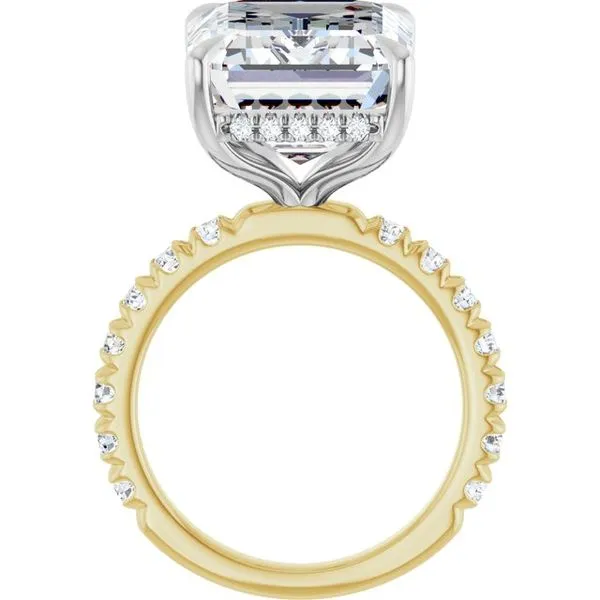 Claw-Prong Hidden Halo-Style Engagement Ring Image 2 J. West Jewelers Round Rock, TX