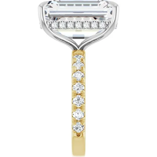 Claw-Prong Hidden Halo-Style Engagement Ring Image 4 Clater Jewelers Louisville, KY