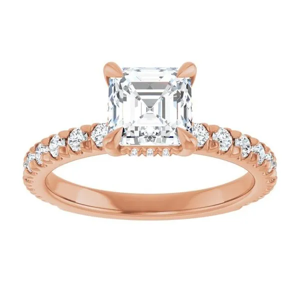 Claw-Prong Hidden Halo-Style Engagement Ring Image 3 Redlands Jewelers Redlands, CA