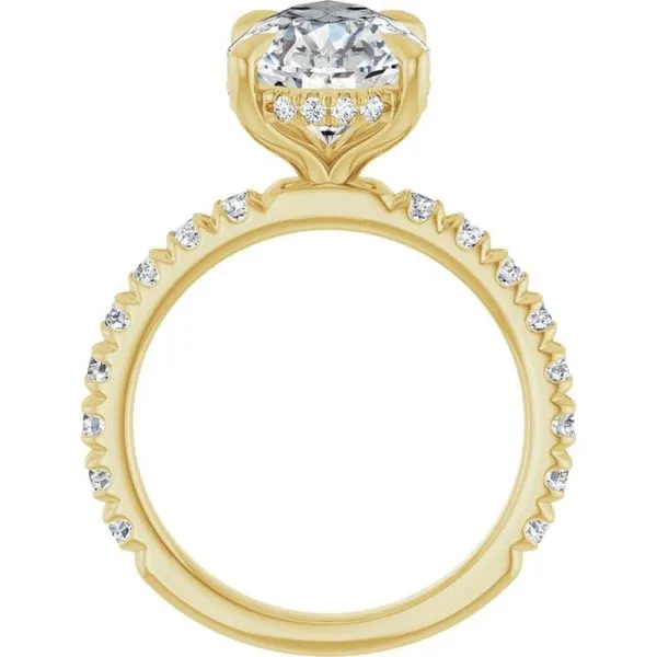 Claw-Prong Hidden Halo-Style Engagement Ring Image 2 Redlands Jewelers Redlands, CA