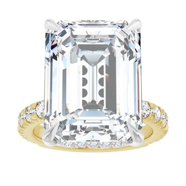 Claw-Prong Hidden Halo-Style Engagement Ring Image 3 Don's Jewelry & Design Washington, IA