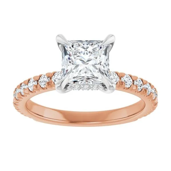 Claw-Prong Hidden Halo-Style Engagement Ring Image 3 Banks Jewelers Burnsville, NC