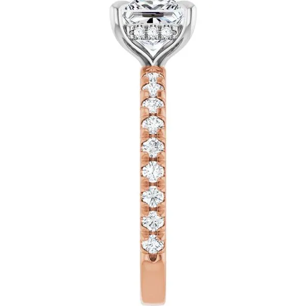 Claw-Prong Hidden Halo-Style Engagement Ring Image 4 Don's Jewelry & Design Washington, IA