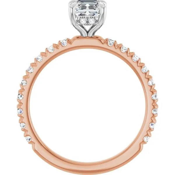 Claw-Prong Hidden Halo-Style Engagement Ring Image 2 Arezzo Jewelers Elmwood Park, IL