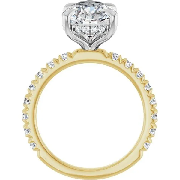 Claw-Prong Hidden Halo-Style Engagement Ring Image 2 Austin's Fine Diamonds & Jewelry Lyndhurst, NJ