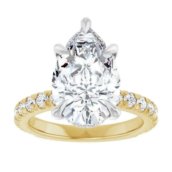 Claw-Prong Hidden Halo-Style Engagement Ring Image 3 Austin's Fine Diamonds & Jewelry Lyndhurst, NJ