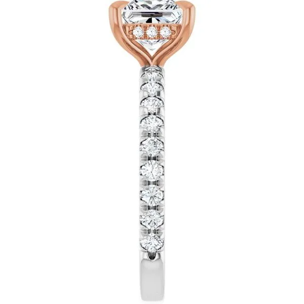 Claw-Prong Hidden Halo-Style Engagement Ring Image 4 Hudson Valley Goldsmith New Paltz, NY