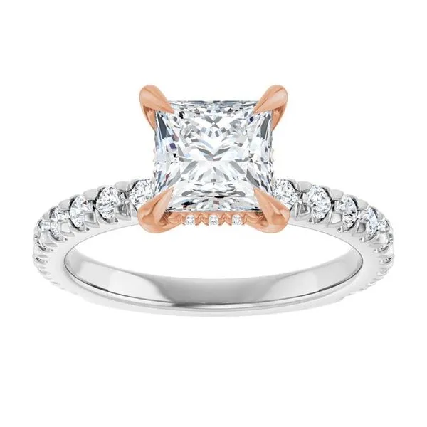 Claw-Prong Hidden Halo-Style Engagement Ring Image 3 Clater Jewelers Louisville, KY