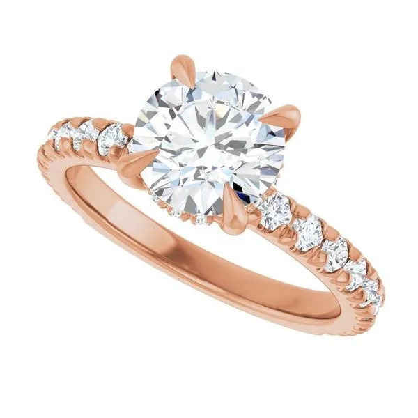 Claw-Prong Hidden Halo-Style Engagement Ring Image 5 Don's Jewelry & Design Washington, IA