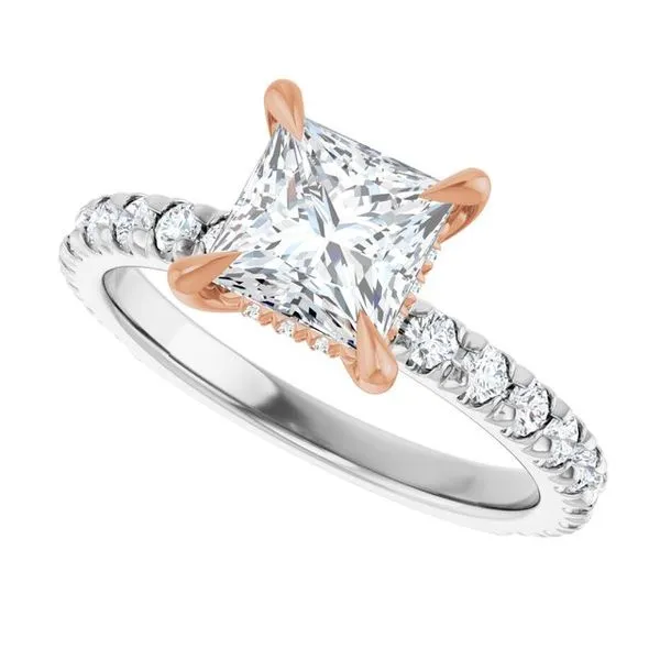 Claw-Prong Hidden Halo-Style Engagement Ring Image 5 Arezzo Jewelers Elmwood Park, IL