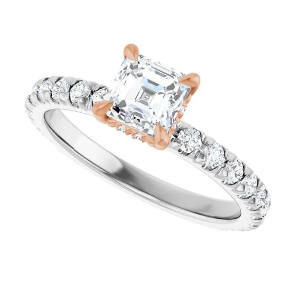 Claw-Prong Hidden Halo-Style Engagement Ring Image 5 Raleigh Diamond Fine Jewelry Raleigh, NC
