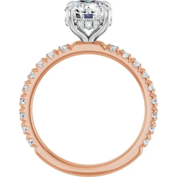 Claw-Prong Hidden Halo-Style Engagement Ring Image 2 Don's Jewelry & Design Washington, IA