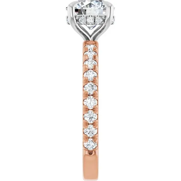 Claw-Prong Hidden Halo-Style Engagement Ring Image 4 Northwood Jewelers Northwood, OH