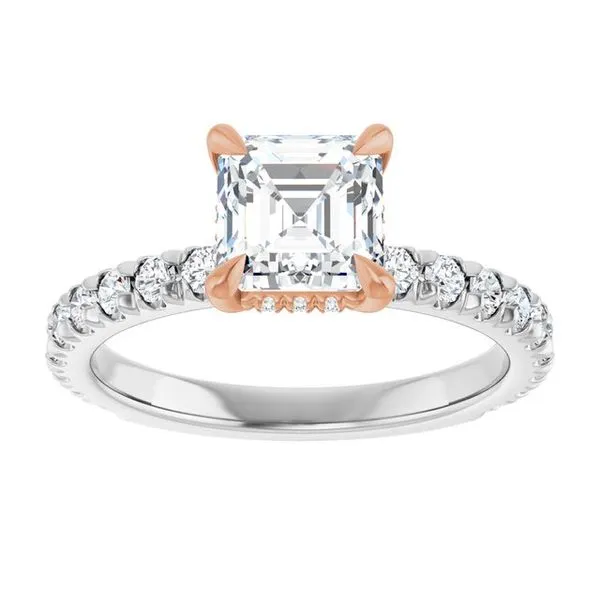 Claw-Prong Hidden Halo-Style Engagement Ring Image 3 Shipley's Fine Jewelry Hampstead, MD