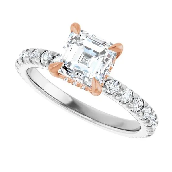 Claw-Prong Hidden Halo-Style Engagement Ring Image 5 Futer Bros Jewelers York, PA