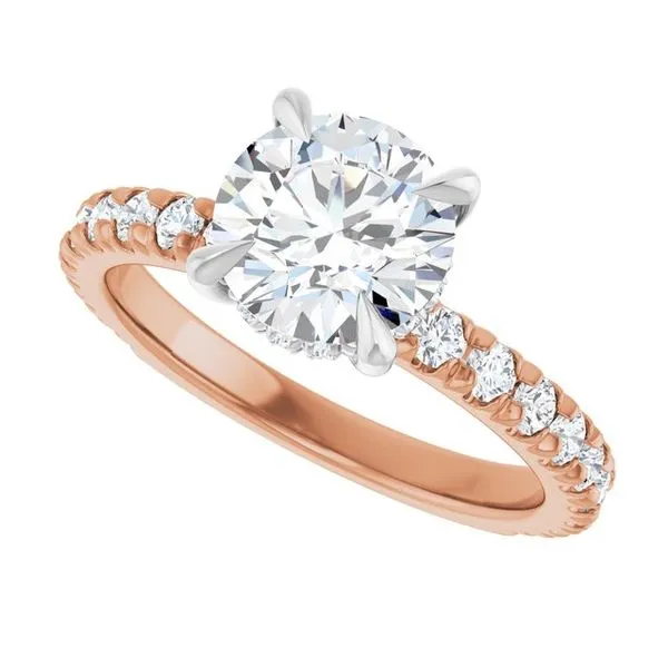 Claw-Prong Hidden Halo-Style Engagement Ring Image 5 JF Jones Jewelers Rochester, NY