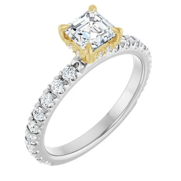 Claw-Prong Hidden Halo-Style Engagement Ring Michael Szwed Jewelers Longmeadow, MA