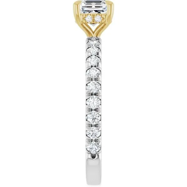 Claw-Prong Hidden Halo-Style Engagement Ring Image 4 JF Jones Jewelers Rochester, NY