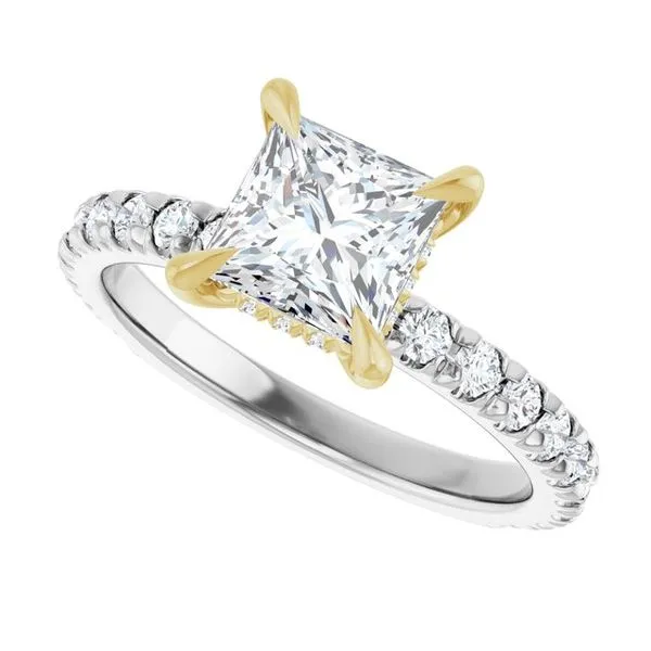 Claw-Prong Hidden Halo-Style Engagement Ring Image 5 Shipley's Fine Jewelry Hampstead, MD