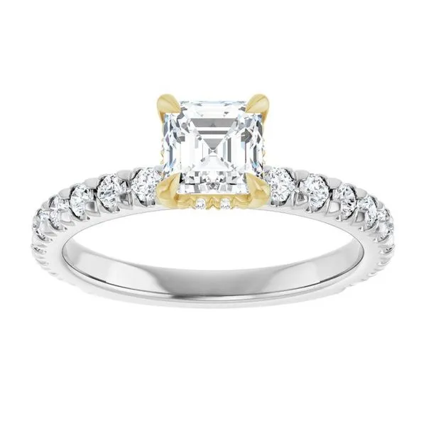 Claw-Prong Hidden Halo-Style Engagement Ring Image 3 Redlands Jewelers Redlands, CA
