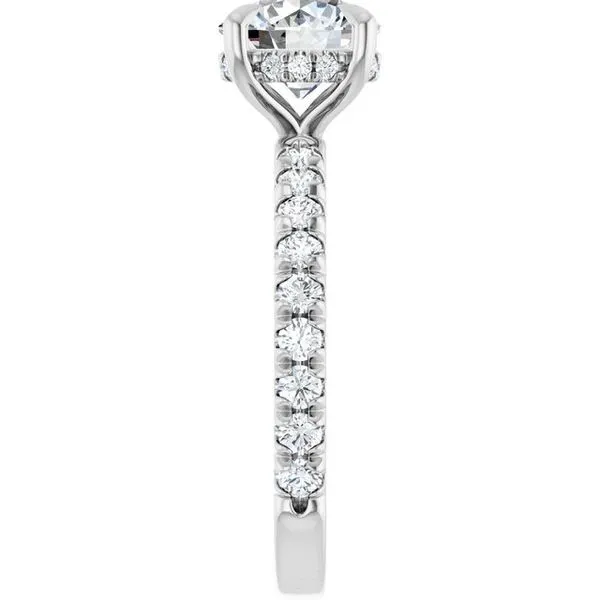 Claw-Prong Hidden Halo-Style Engagement Ring Image 4 Northwood Jewelers Northwood, OH