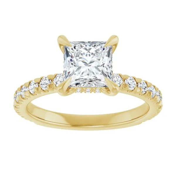 Claw-Prong Hidden Halo-Style Engagement Ring Image 3 Clater Jewelers Louisville, KY