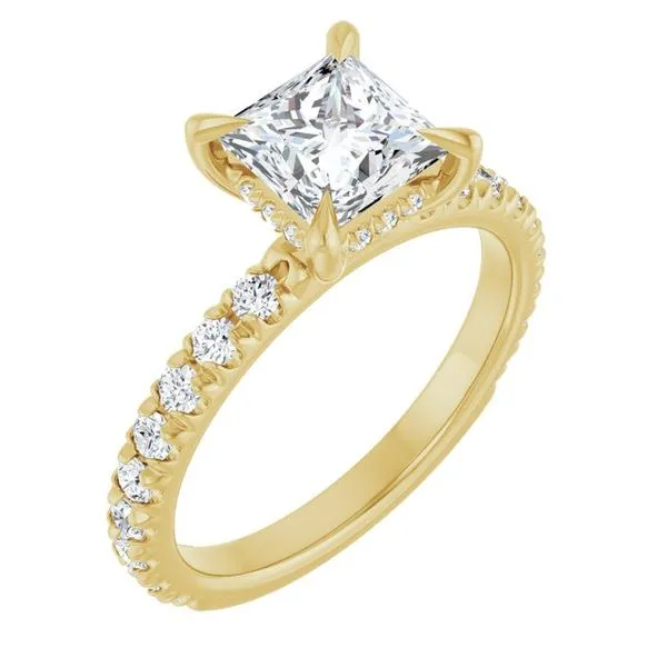 Claw-Prong Hidden Halo-Style Engagement Ring Mark Jewellers La Crosse, WI
