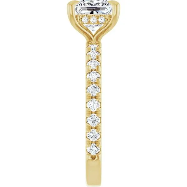 Claw-Prong Hidden Halo-Style Engagement Ring Image 4 Hudson Valley Goldsmith New Paltz, NY