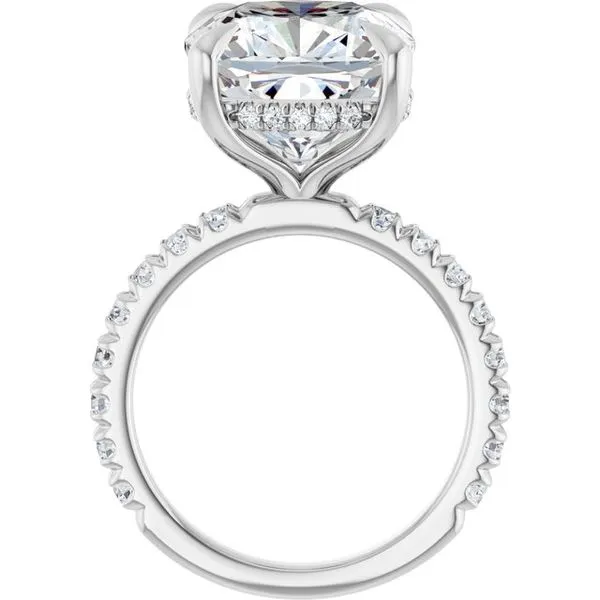 Claw-Prong Hidden Halo-Style Engagement Ring Image 2 Northwood Jewelers Northwood, OH