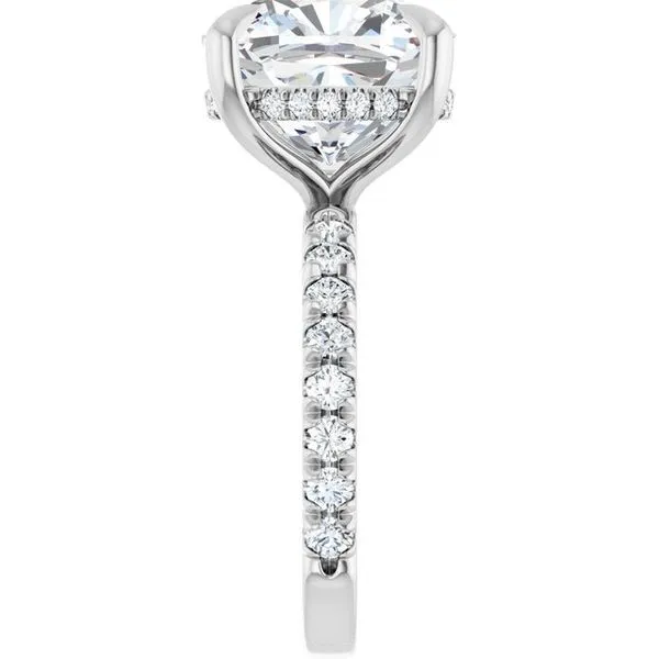 Claw-Prong Hidden Halo-Style Engagement Ring Image 4 Northwood Jewelers Northwood, OH