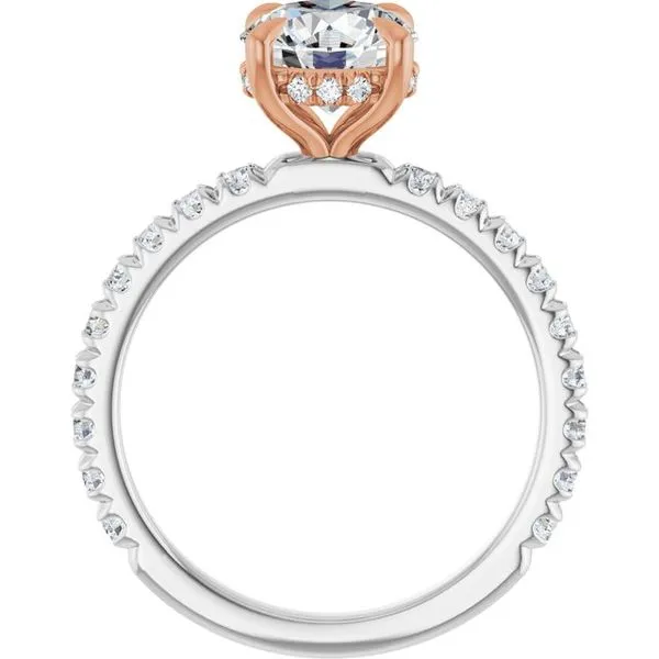 Claw-Prong Hidden Halo-Style Engagement Ring Image 2 JF Jones Jewelers Rochester, NY