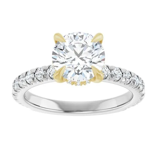 Claw-Prong Hidden Halo-Style Engagement Ring Image 3 Clater Jewelers Louisville, KY