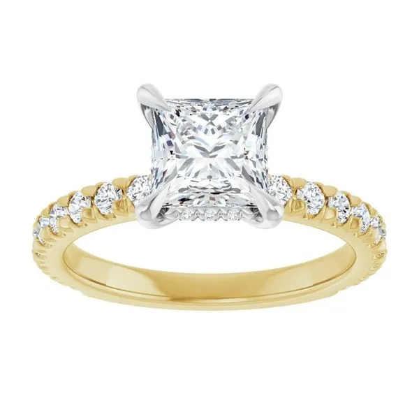 Claw-Prong Hidden Halo-Style Engagement Ring Image 3 Vulcan's Forge LLC KANSAS CITY, MO