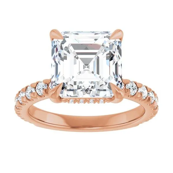 Claw-Prong Hidden Halo-Style Engagement Ring Image 3 Austin's Fine Diamonds & Jewelry Lyndhurst, NJ