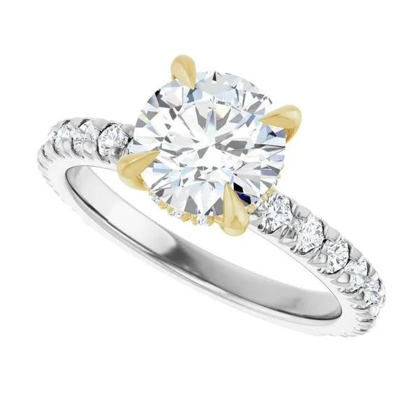Claw-Prong Hidden Halo-Style Engagement Ring Image 5 Paul James Jewelers Angels Camp, CA