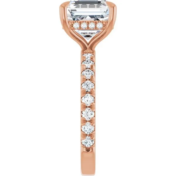 Claw-Prong Hidden Halo-Style Engagement Ring Image 4 Don's Jewelry & Design Washington, IA