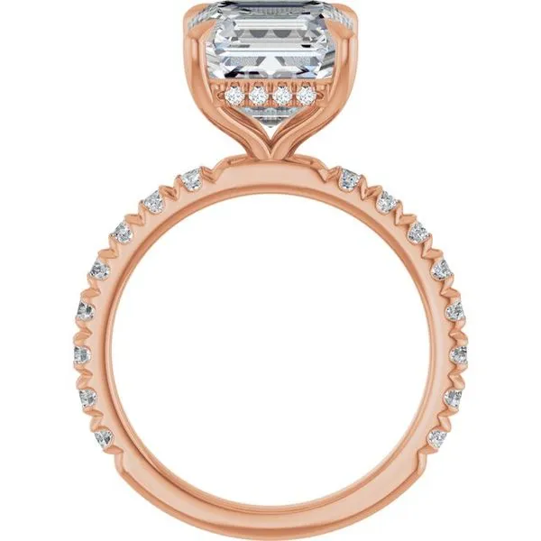 Claw-Prong Hidden Halo-Style Engagement Ring Image 2 The Jewelry Source El Segundo, CA