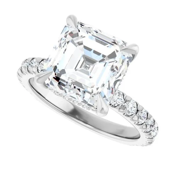 Claw-Prong Hidden Halo-Style Engagement Ring Image 5 J. Thomas Jewelers Rochester Hills, MI