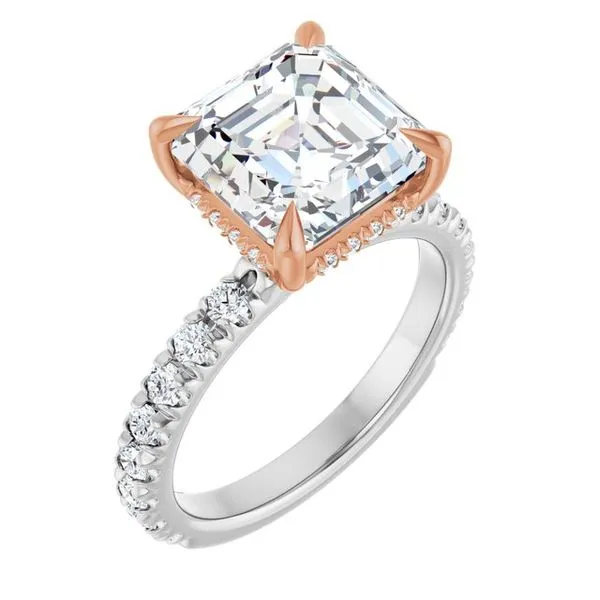 Claw-Prong Hidden Halo-Style Engagement Ring Paul James Jewelers Angels Camp, CA